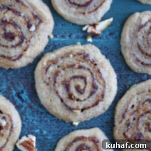Old Fashioned Date Pinwheels close up