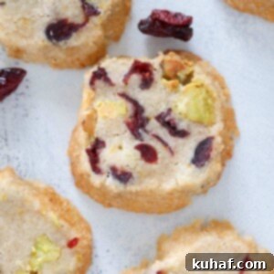 Pistachio Cranberry Sablee Cookie whole.