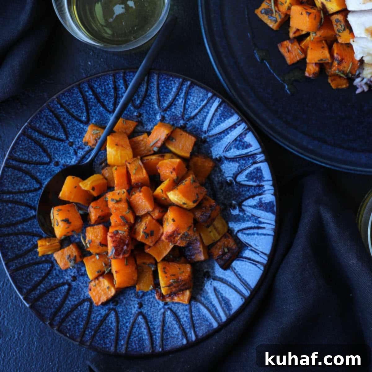 Golden Spiced Butternut Bliss 3 Seasoned Baked Gourd Cubed