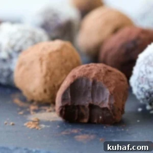 Quick Chocolate Treats 4 Dark Chocolate Nutella Truffles cocoa powder for easy christmas cookie.