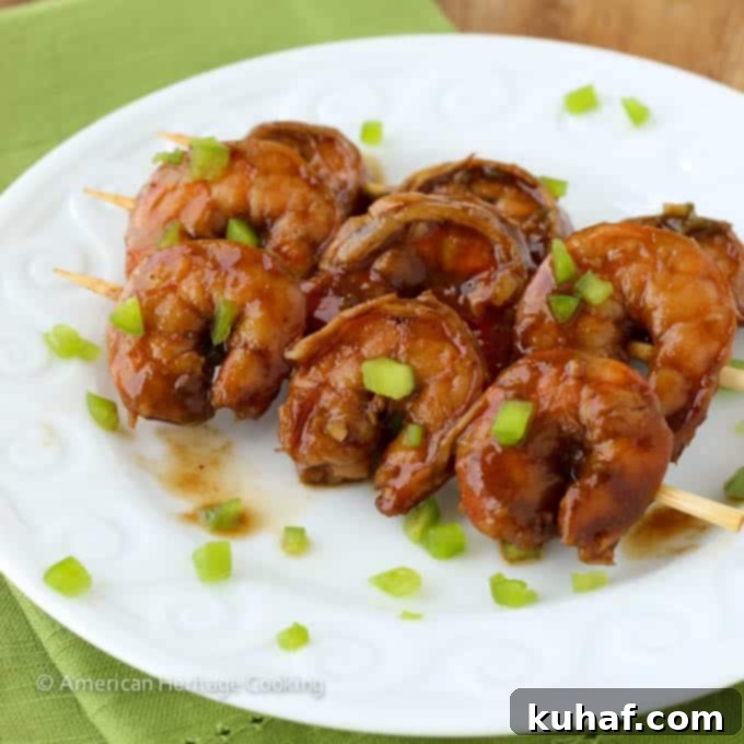 Spicy Barbecue Beer Shrimp ready to be served