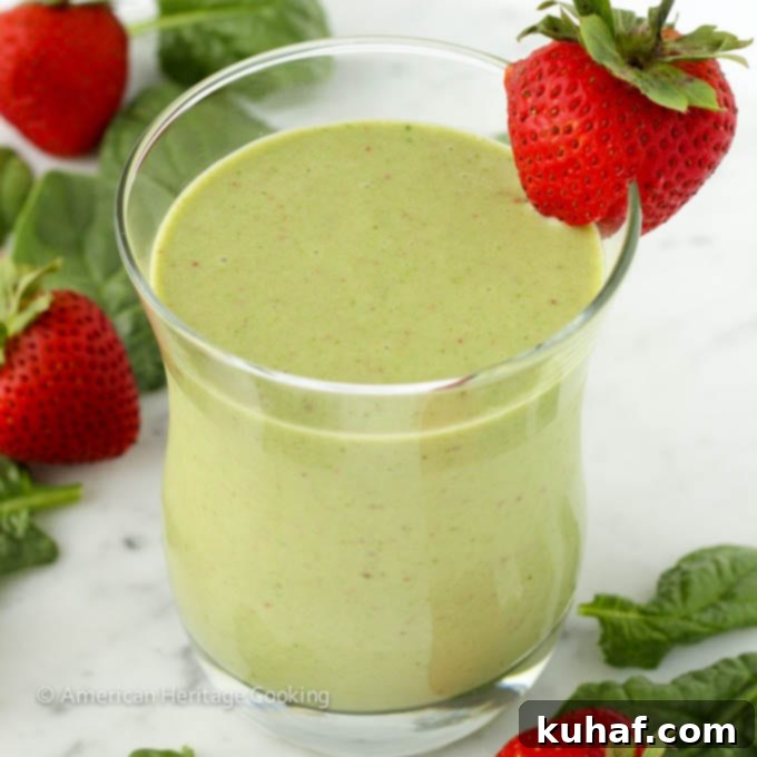 Strawberry Banana Spinach Smoothie