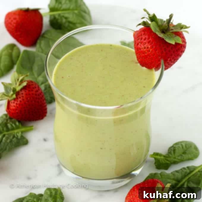 Strawberry Banana Spinach Smoothie