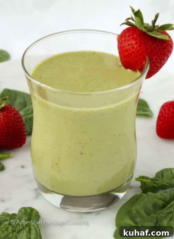 Strawberry Banana Spinach Smoothie