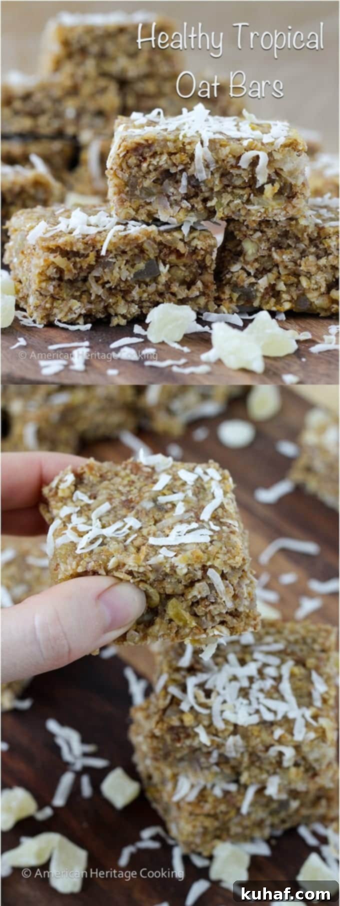 Island Oasis Oat Bars 7 Healthy Tropical Oat Bars {Vegan, GF}