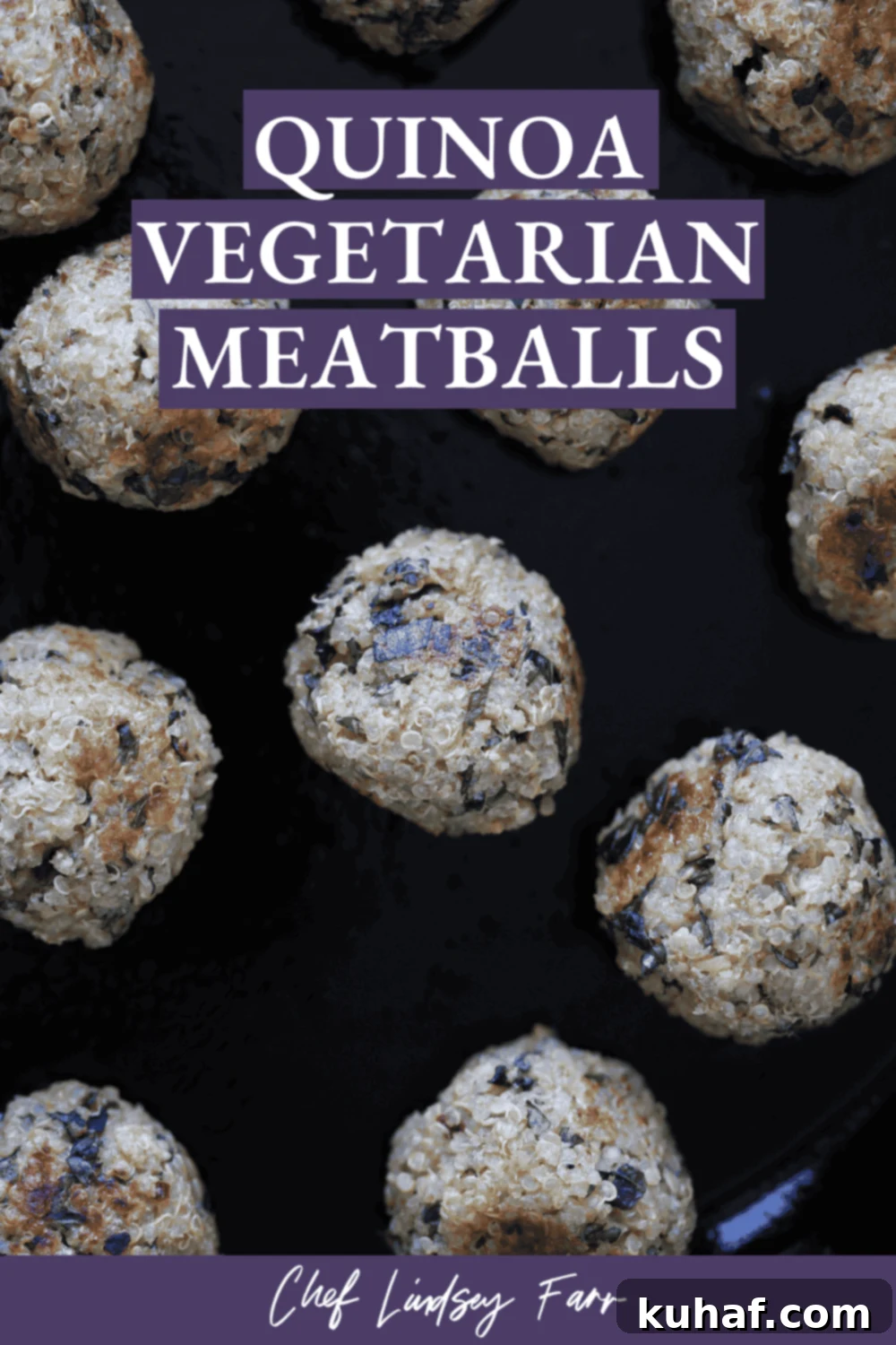 Quinoa Vegetarian Meatballs Post Oven