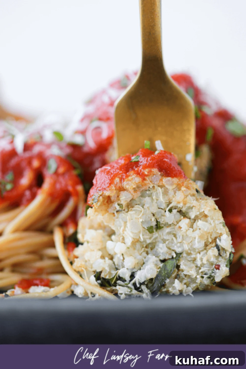 Quinoa Vegetarian Meatballs Purple Border