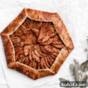 Rustic Super Easy Apple Galette, filled with spiced apples and a golden crust.