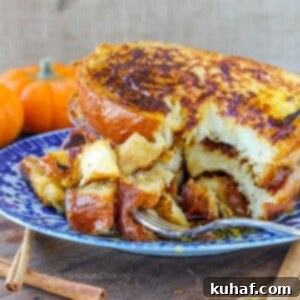 Pumpkin Spice French Toast, an easy and festive holiday breakfast for two