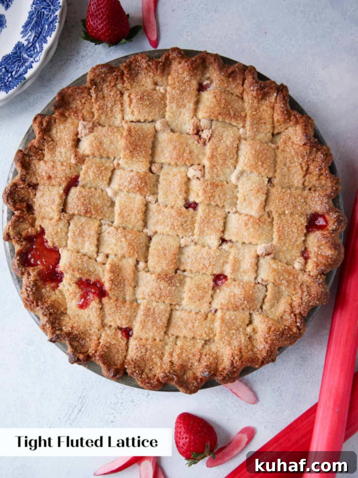 Simple Steps to a Beautiful Lattice Pie Crust 12 baked symmetrical fluted lattice pie crust.