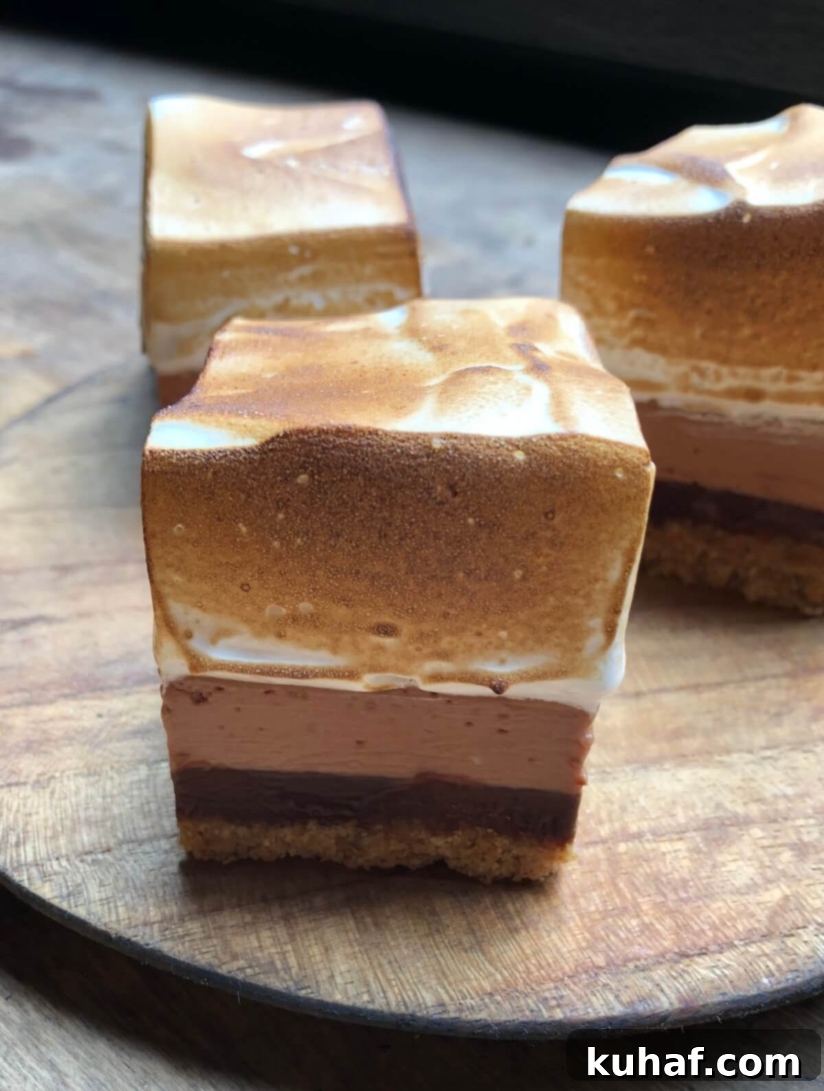 layered s'mores dessert.