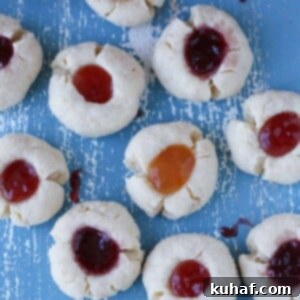 thumbprints with different jams scattered.