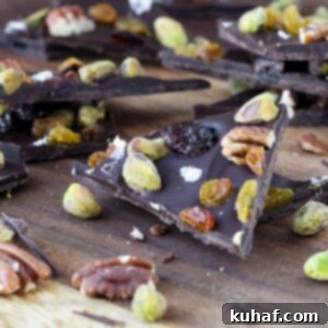Cherry Pistachio Pecan Salted Chocolate Bark 6 Salted Chocolate Cherry Pistachio Pecan Holiday Bark Recipe | An easy Christmas treat to share or to keep! It's so delicious you might not want to share!