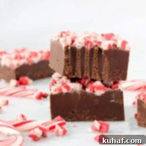 An easy Dark Chocolate Peppermint Fudge recipe.