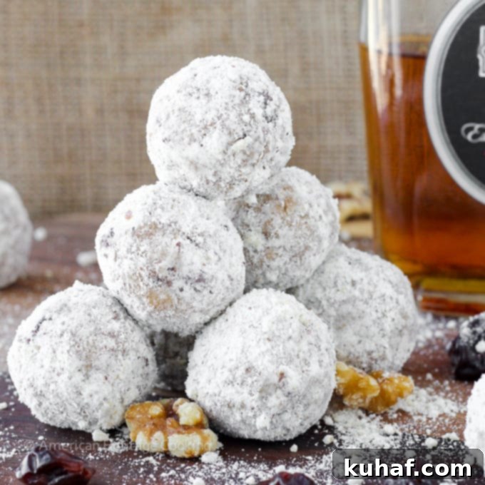 Gingersnap Brandy Truffles 5 Gingersnap Brandy Balls with a dusting of powdered sugar