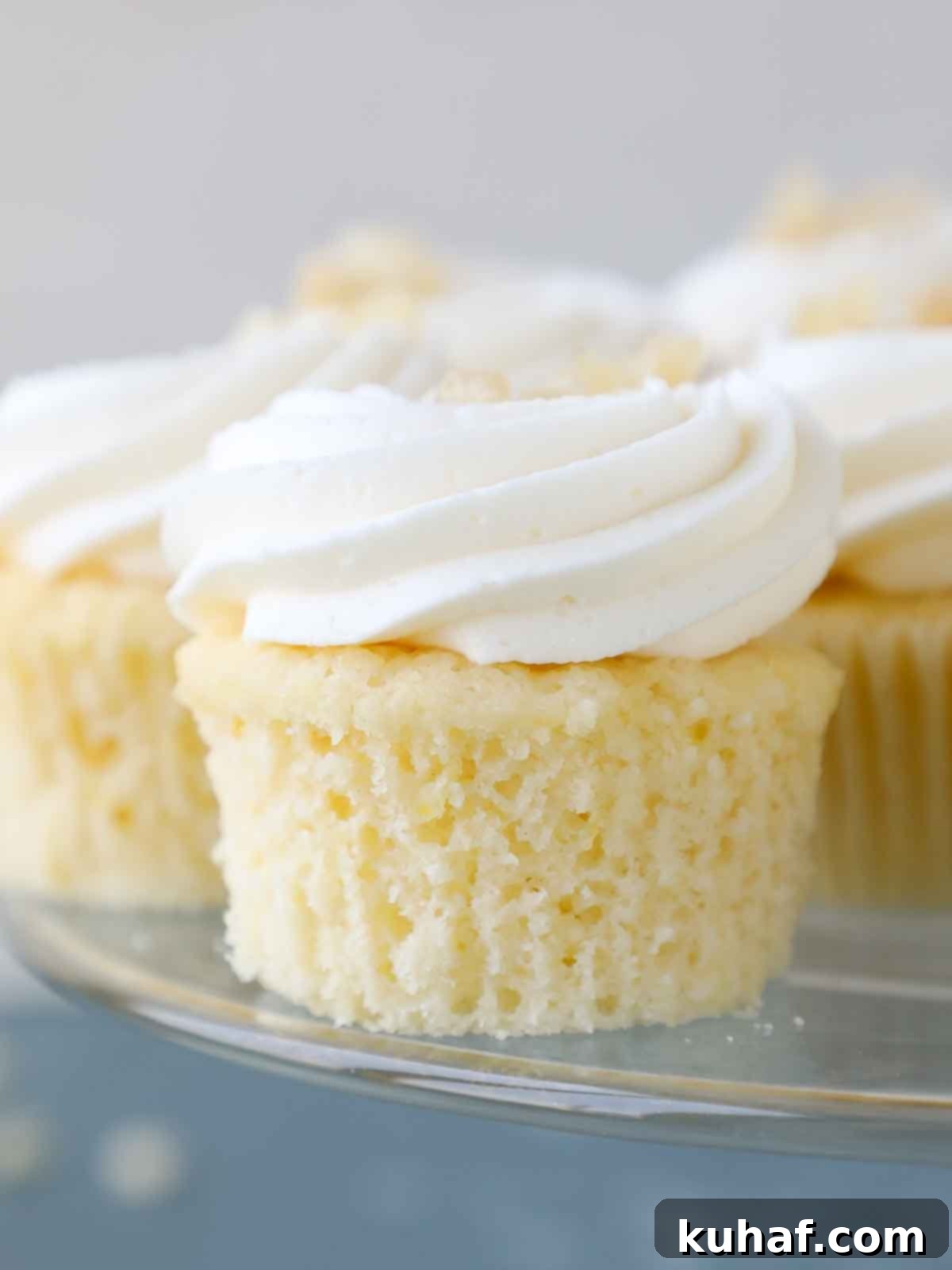 unwrapped lemon cupcake. 