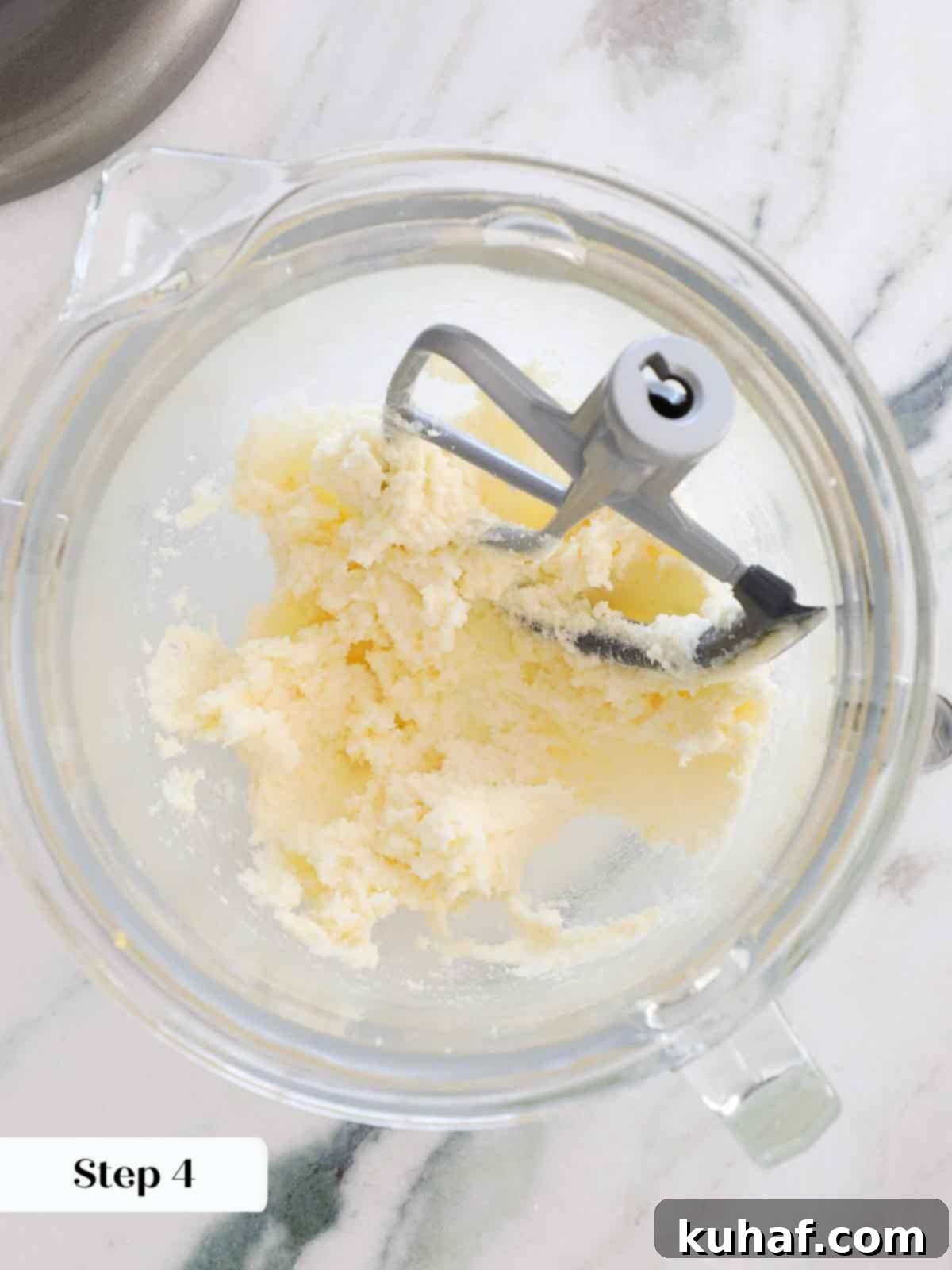 perfectly creamed butter, sugar and lemon zest.