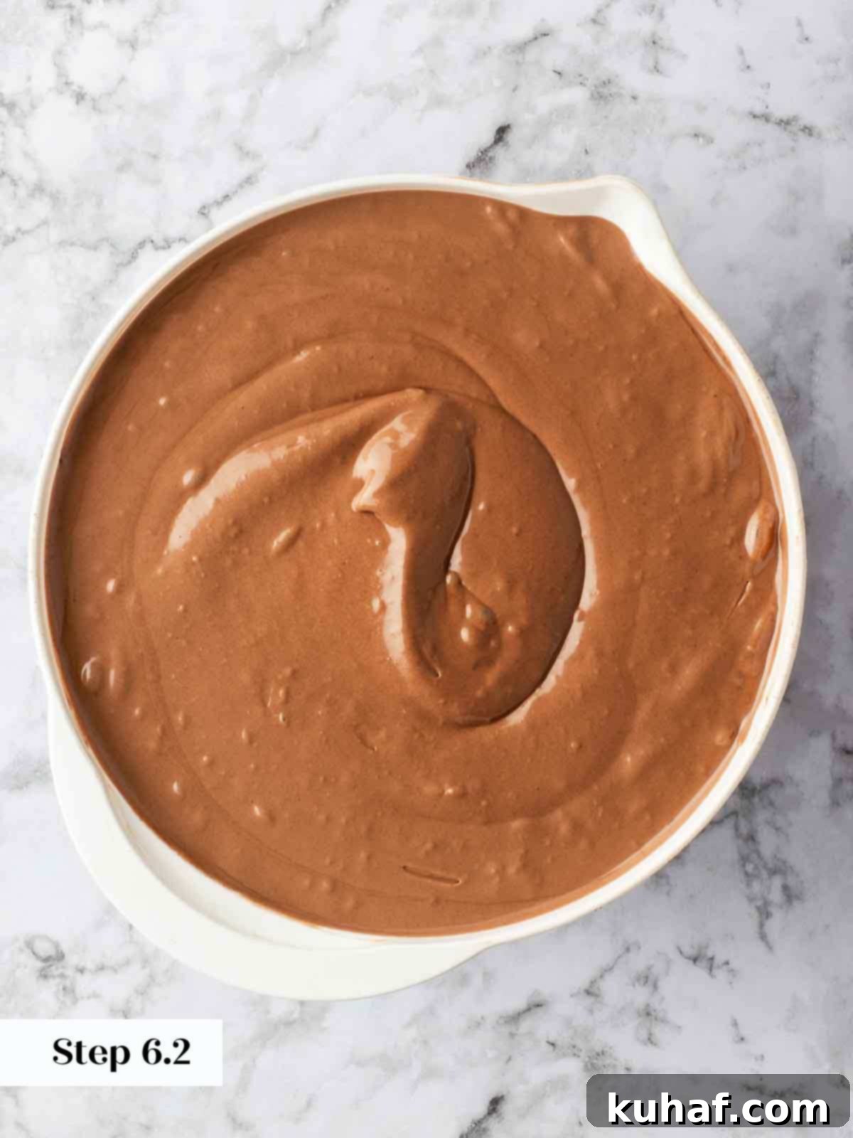 sillky smooth chocolate cheesecake batter.