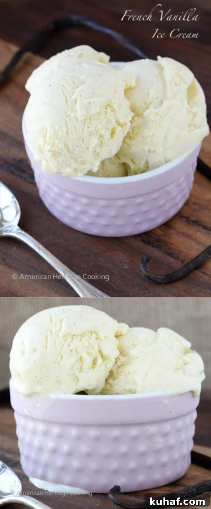 A recipe for a classic French Vanilla Ice Cream that is bursting with vanilla flavor!