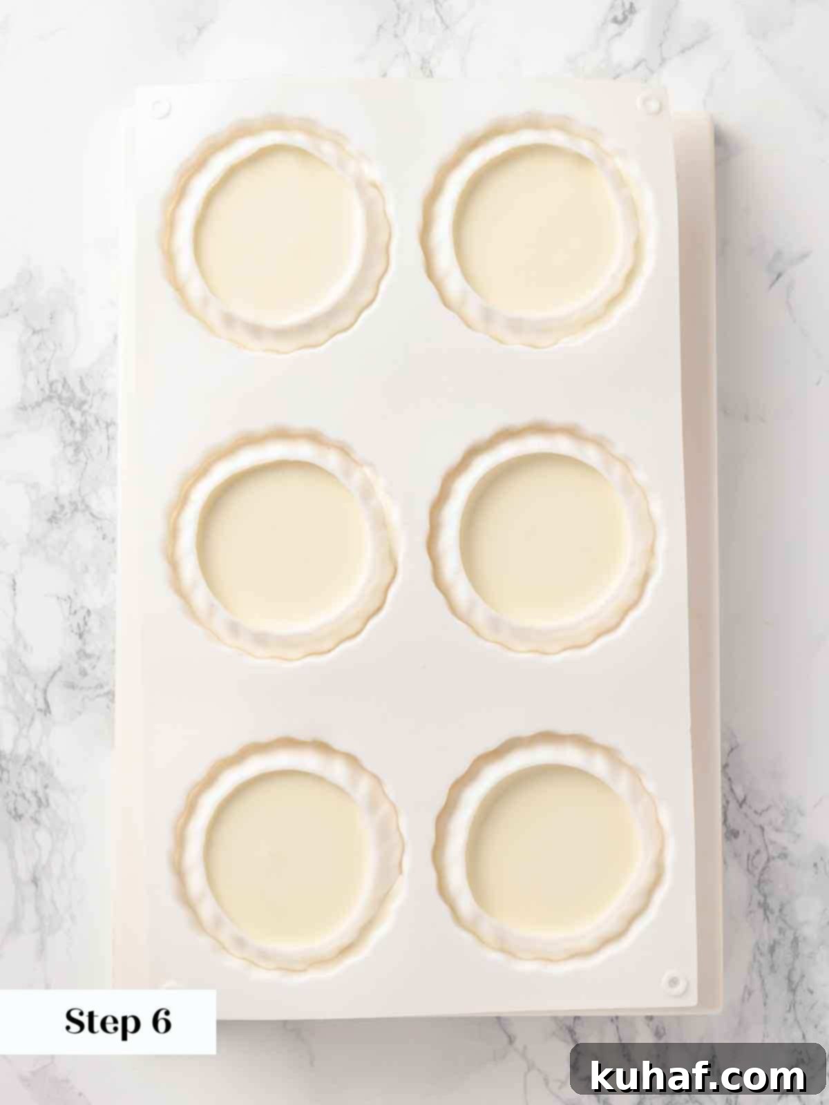 portioned unmolded panna cottas.