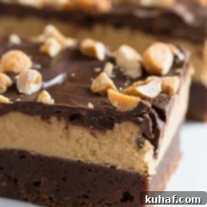 Chocolate Peanut Butter Bars Sideview