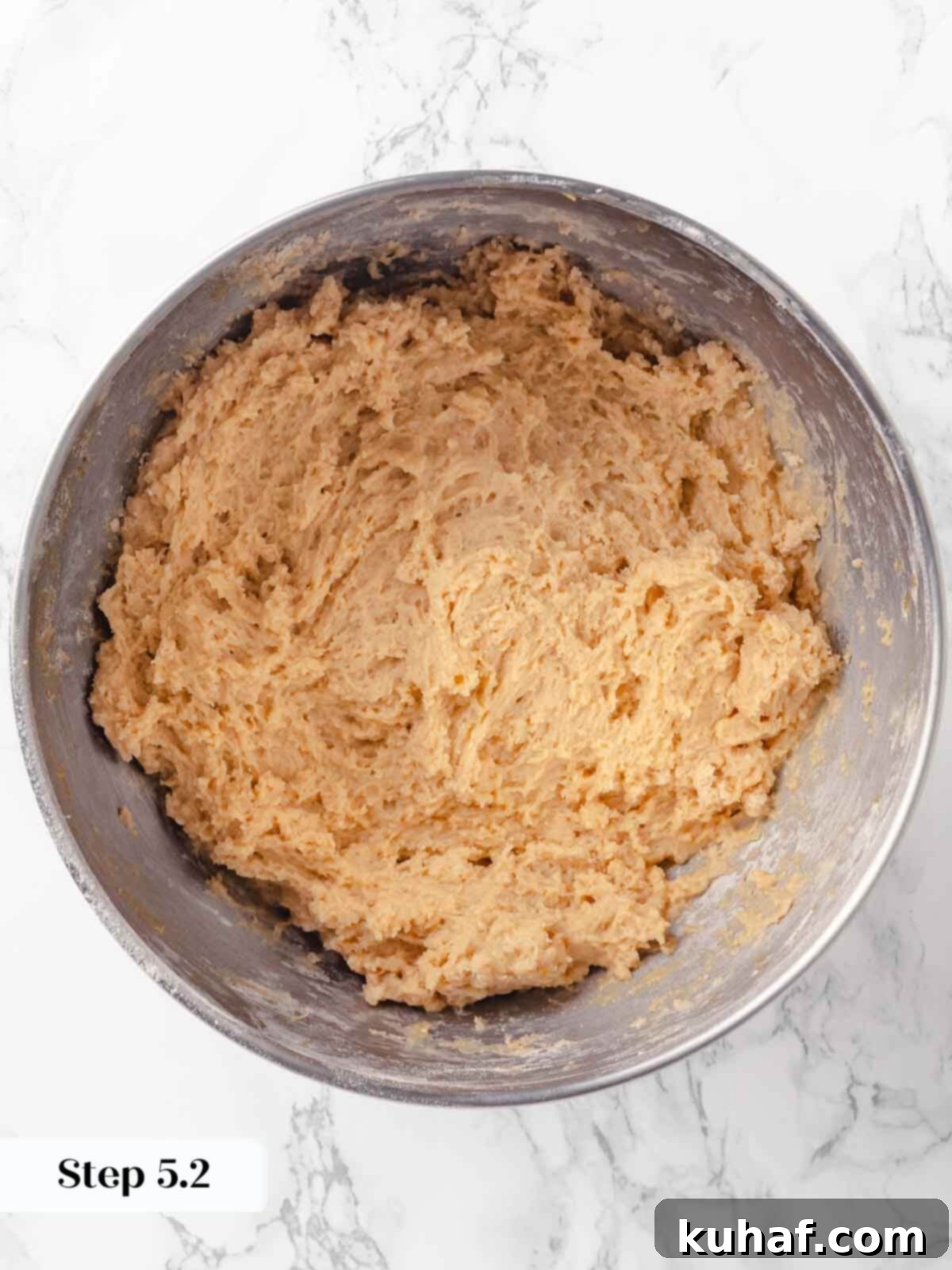 Apple cider donut dough ready for shaping.