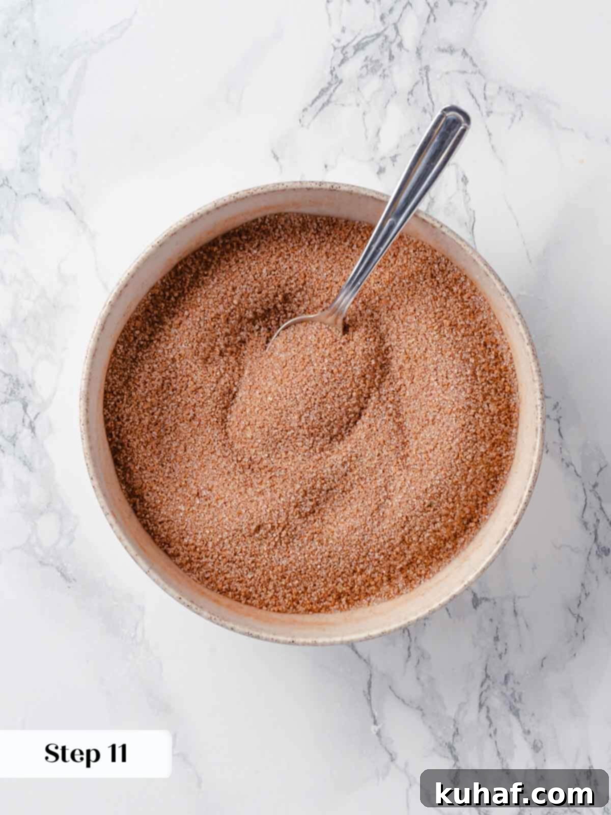Cinnamon sugar mixture used for apple cider donuts.