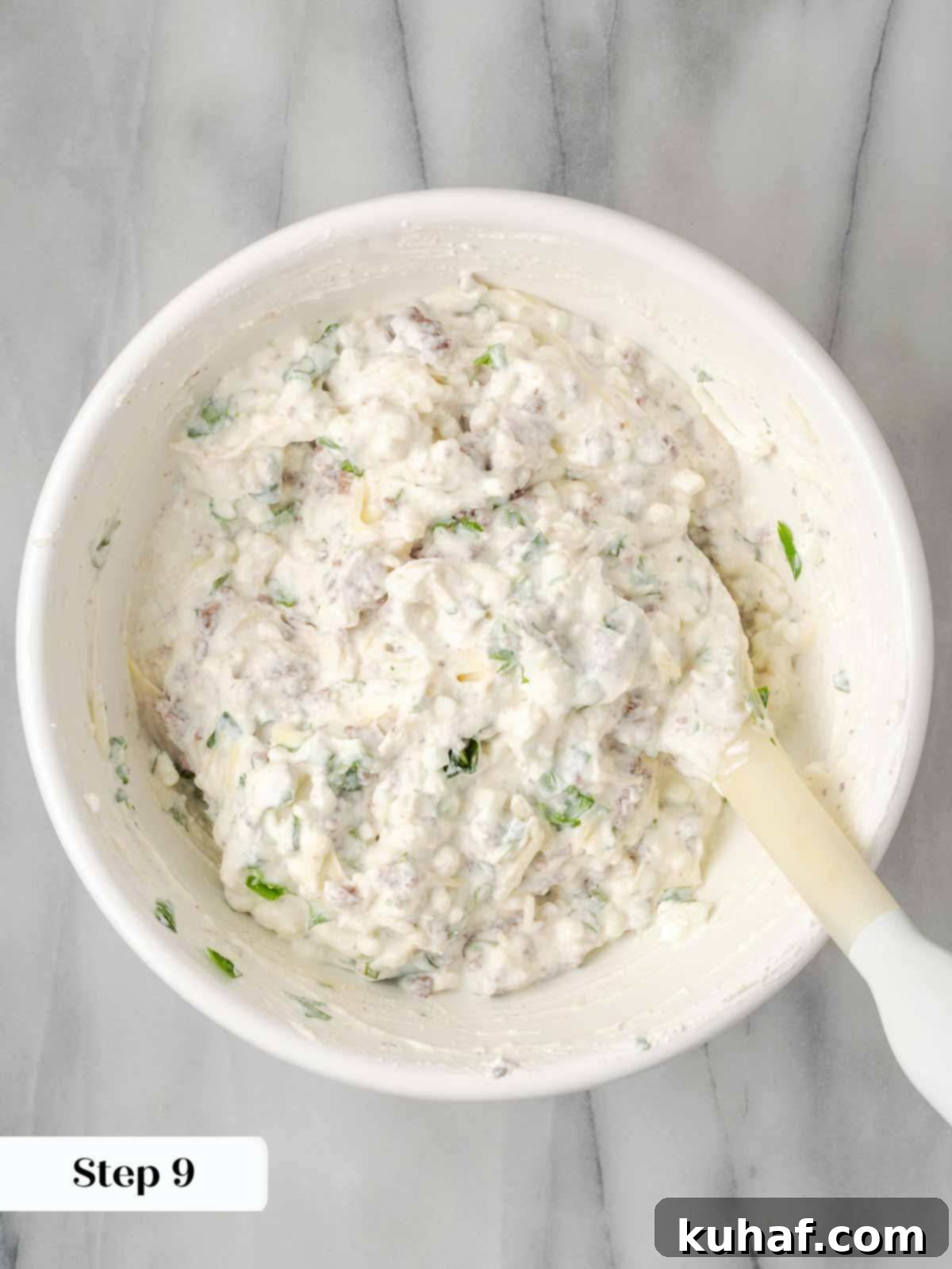 mixed ricotta filling for stuffed shells.