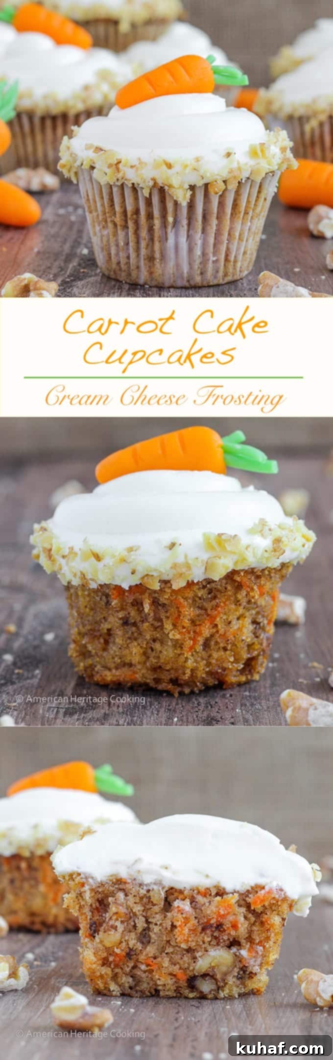 Spiced Carrot Cupcake Bliss 21 These are the moistest, most delicious Carrot Cake Cupcakes | A recipe I learned in culinary school that my husband said were the best ever!