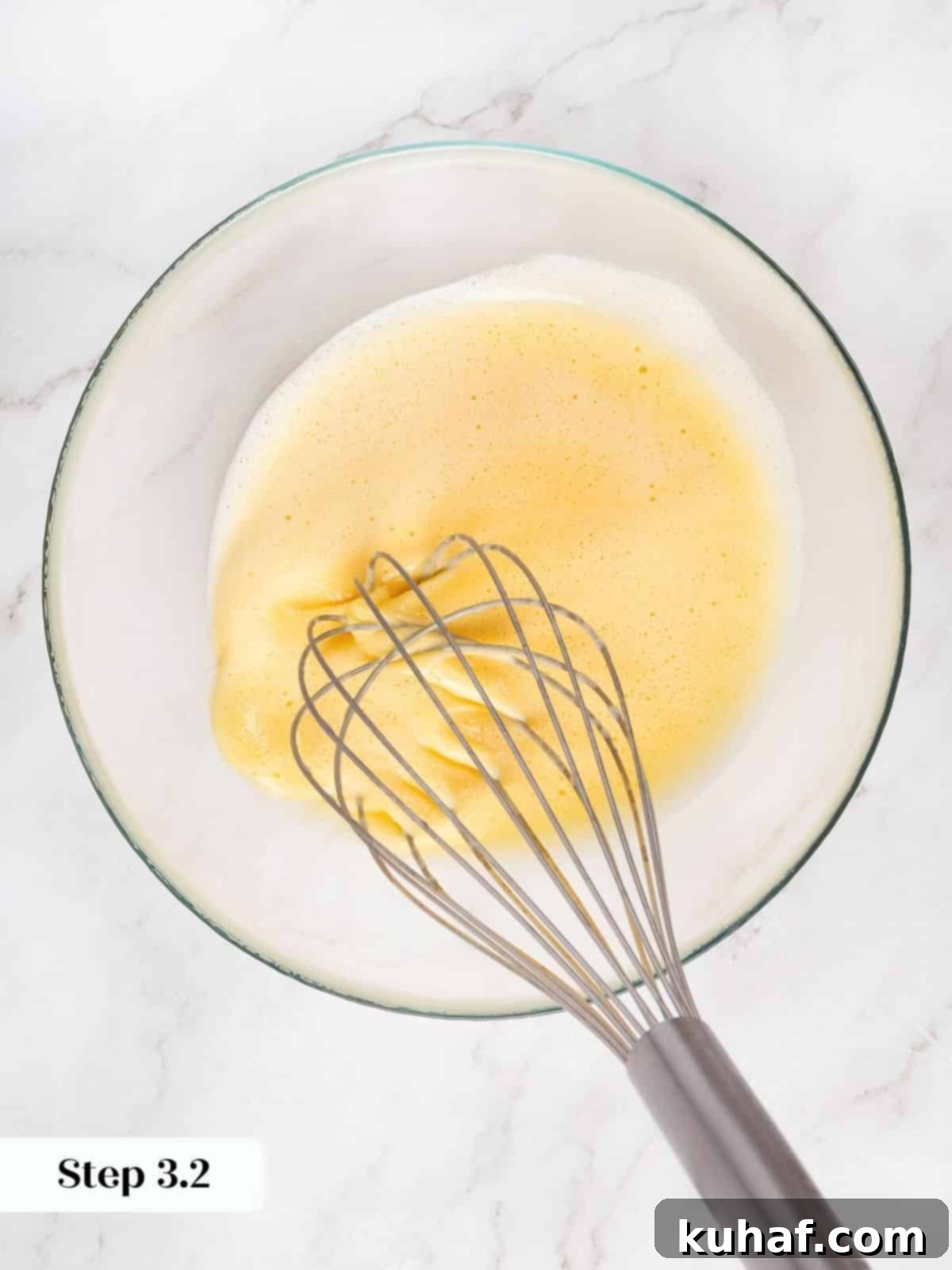 Spiced Carrot Cupcake Bliss 7 Eggs and oil mixture being whisked