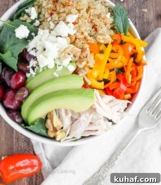 This Quinoa Kale Power Bowl is packed with vitamins, minerals, healthy fats and filling protein! Plus it is a super easy recipe that is perfect for lunch or dinner!