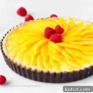 Exotic Mango Coconut Tart 8 Coconut Mango Tart with sliced mango topping