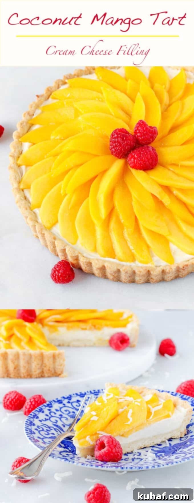 Exotic Mango Coconut Tart 9 You will love this Coconut Mango Tart! It is fresh and perfect for Summer!