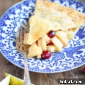 Cranberry Orange Pear Pie Slice