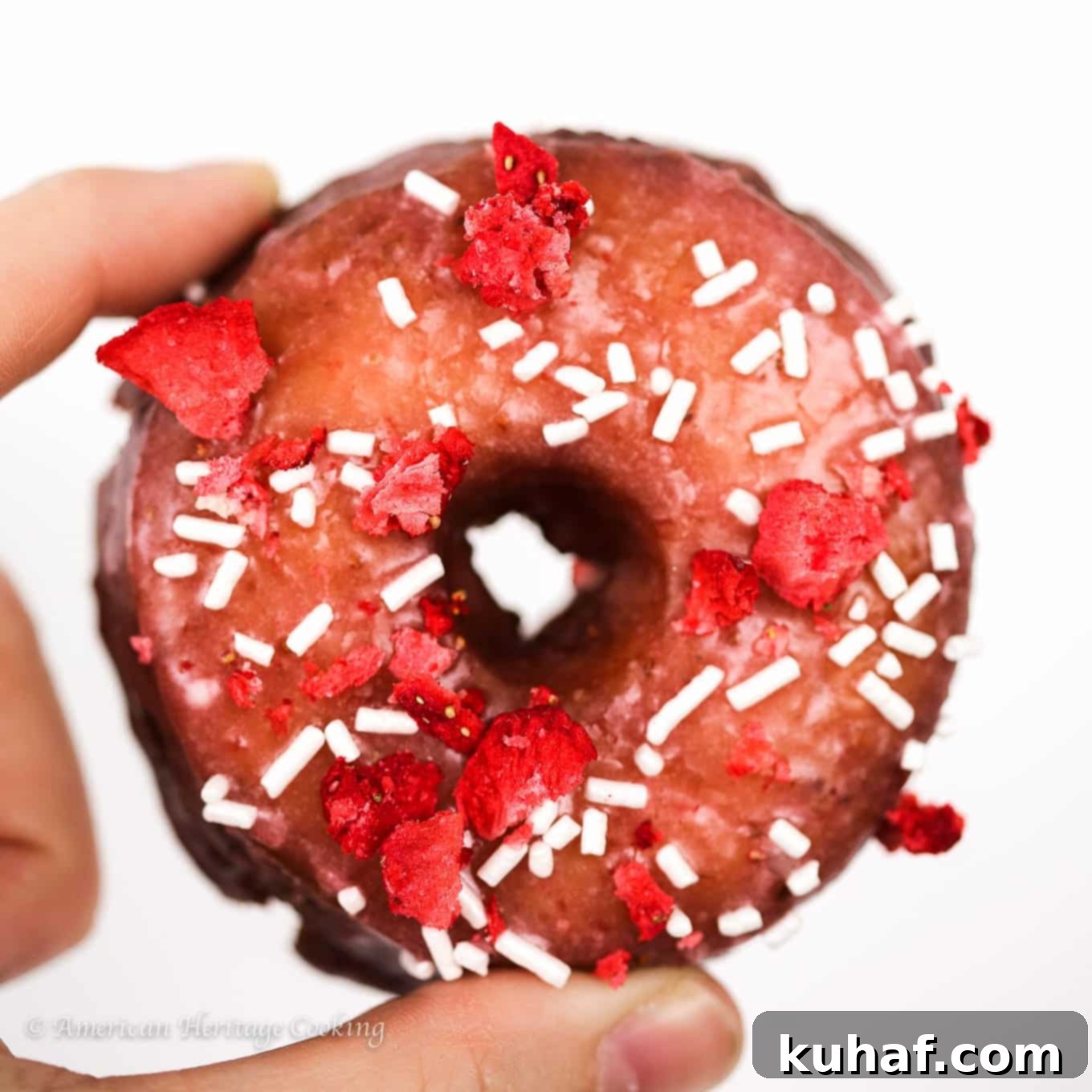 Fried Strawberry Lemon Cake Donuts