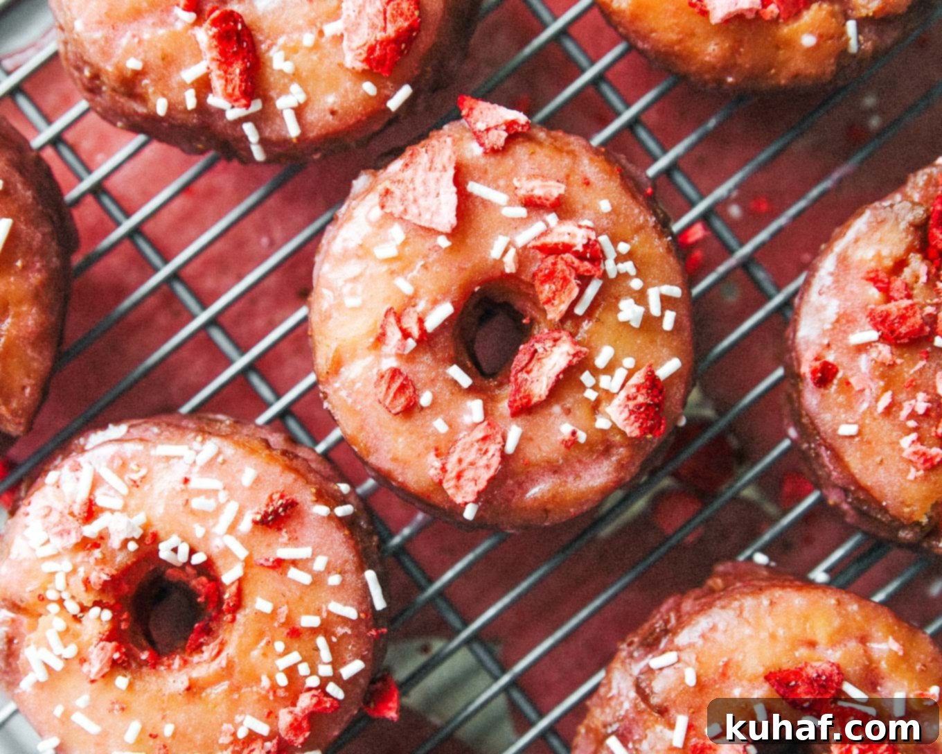 Fried Strawberry Lemon Cake Donuts