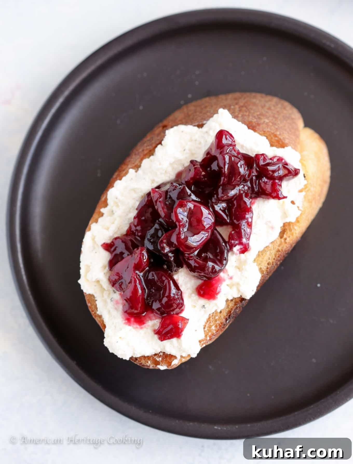 These Cherry Preserves are quick and easy! Stock up on Summer’s bounty and enjoy all year! I spread mine on black pepper honey ricotta toast for an easy snack or breakfast. 