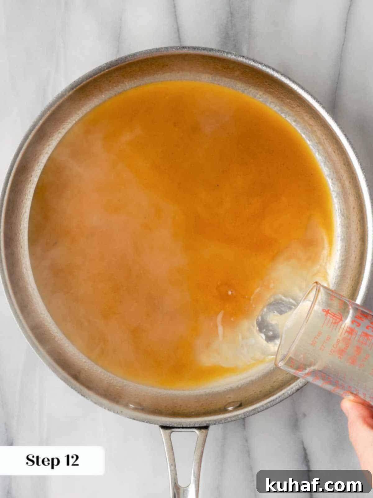 finishing pan sauce with lemon juice.