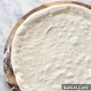 Sourdough Pizza Dough stretched ready for topping