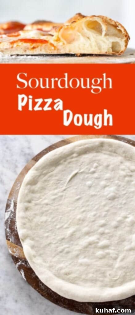 This sourdough pizza dough is easy, fast and you can use your sourdough starter discard! 