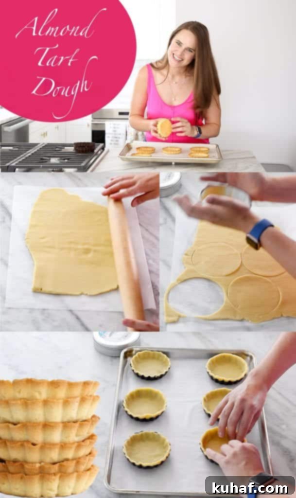 Perfect Almond Flour Tart Crust 5 This Almond Tart Dough (pâte sucrée) is tender and buttery! It is perfect for mini tarts, frangipane fruit tarts or really anything!