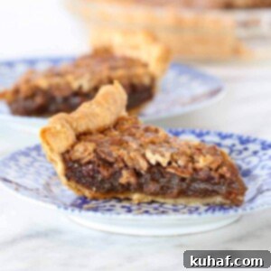 bourbon pecan pie with golden brown crust.