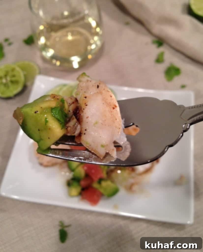 Pan Seared Turbot with Grapefruit-Avacado Salsa