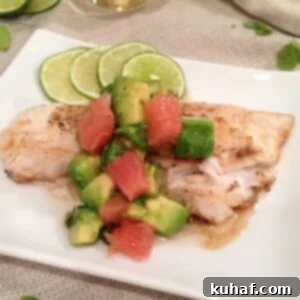 Pan Seared Turbot with Grapefruit-Avocado Salsa