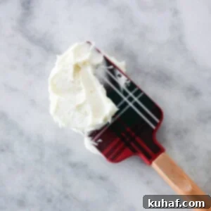 Peppermint American Buttercream on tartan spatula