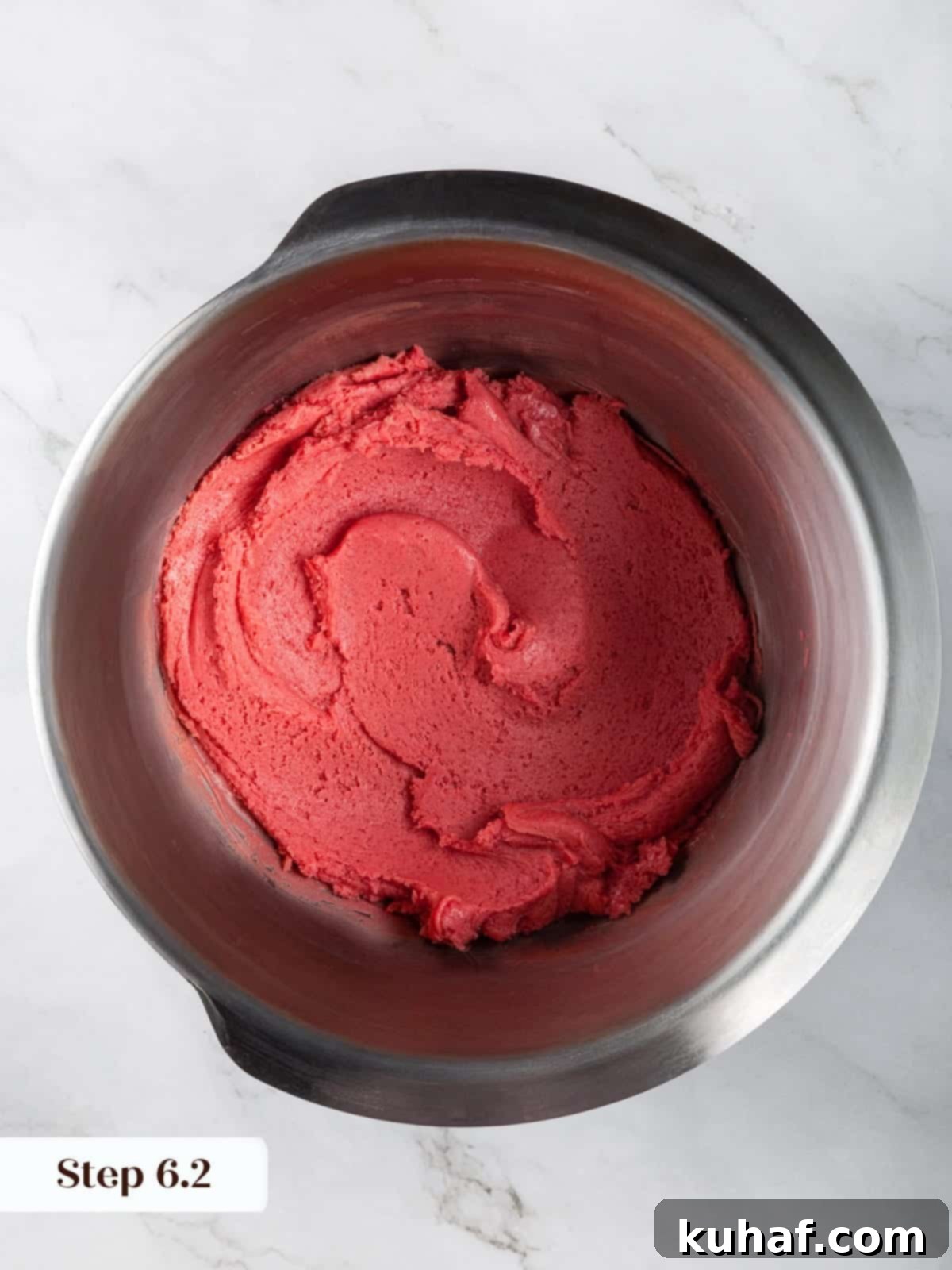 Cherry Chocolate Chunk Cookies 11 Cherry chocolate chip cookie dough fully mixed with even texture.